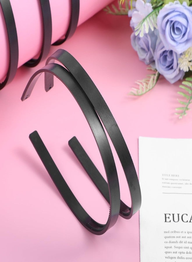 JOUTYFOR 100 Pcs Black Hair Band for DIY, Plastic Headbands with Teeth, Plain Headbands for Women Girls, DIY Hair Accessories, 10 mm(0.4 inch) - Image 3